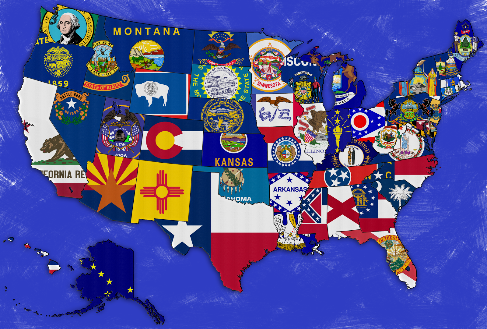 What are the 50 states of the United States?