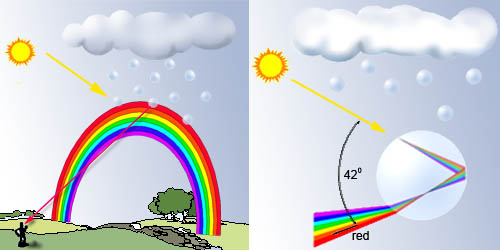 Why Are Rainbows Curved ? | Know-It-All rain drop water cycle diagram 